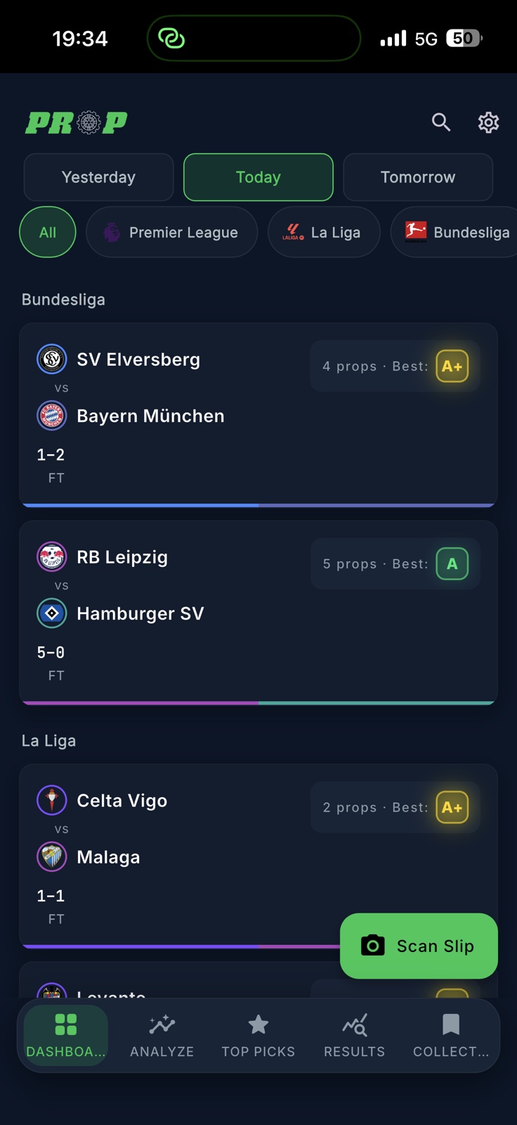 PropMachine app — Dashboard